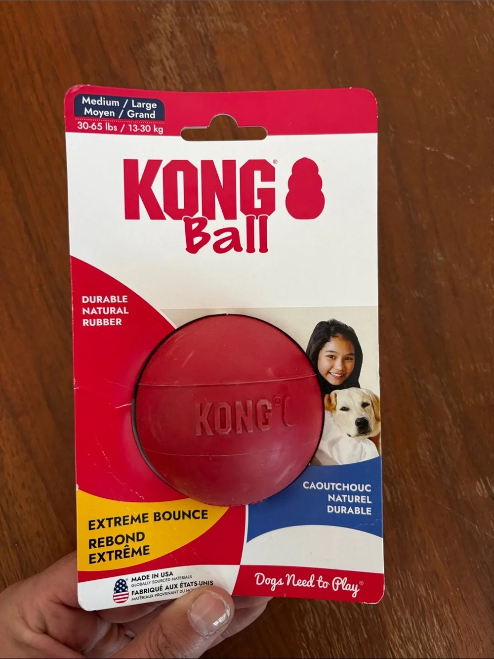 Kong Red Durable Ball for Dogs